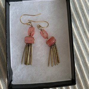 Silpada pinkish coral dangle earrings. NEVER WORN